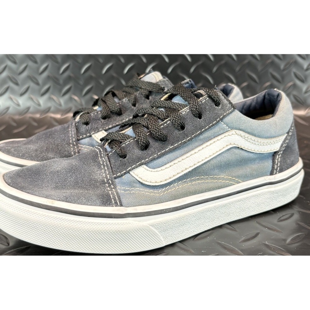 Vans Off The Wall Blue Casual Shoes Sneakers Kids Youth Size 3